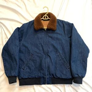 Levi’s Premium Denim  with Brown Collar bomber jacket